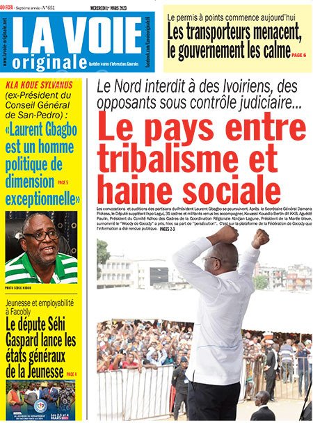 Titrologie 1er mars 2023 revue de la presse ivoirienne entrée en