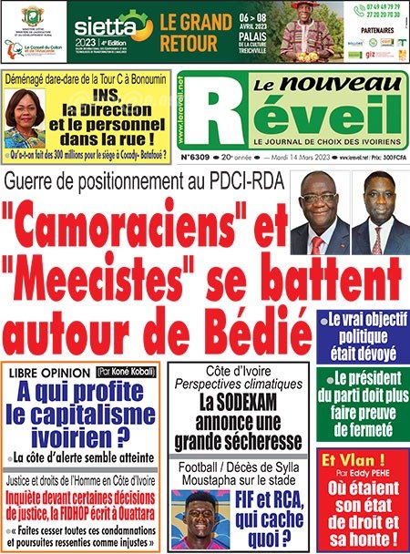 Titrologie 14 Mars 2023 Revue De La Presse Ivoirienne Simone Parle