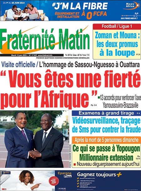 Titrologie Juin Revue De La Presse Ivoirienne Denis Sassou