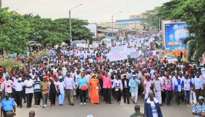 Une marche partie de Yopougon Siporex a précédé le meeting de la place Ficgayo