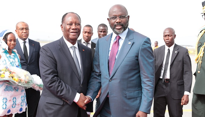 Alassane Ouattara et Georges Weah