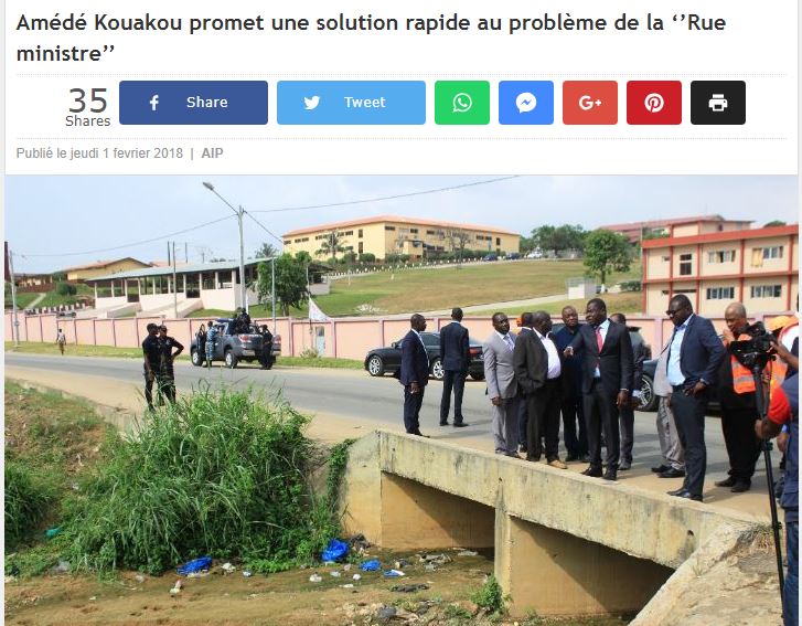 Le ministre Amédé Kouakou avait pourtant promis que le problème de la Rue ministre à Palmeraie serait réglé