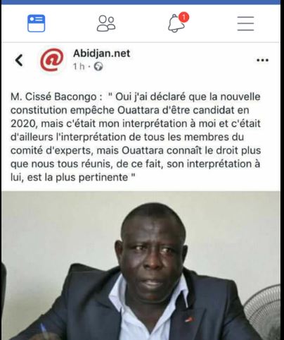 Le commentaire transformé en citation, publié par Abidjan.net