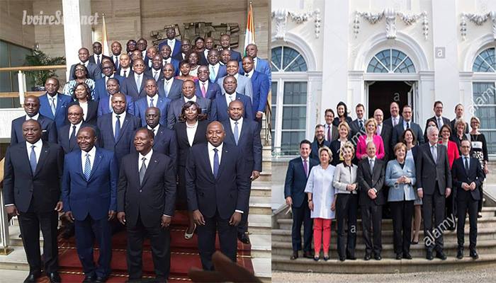 Les gouvernements de la coalition au pouvoir en Côte d'Ivoire et de la coalition au pouvoir en Allemagne