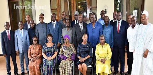 Henri Konan Bédié et les vice-présidents du PDCI