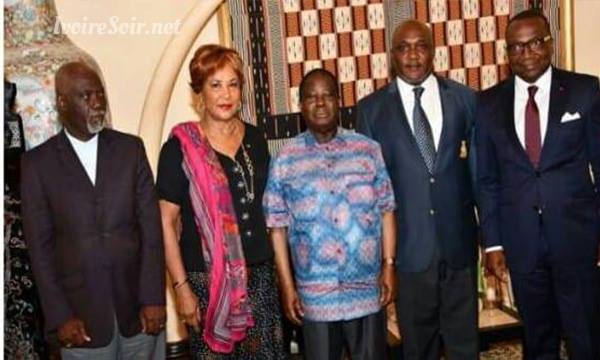 Daniel Boni Claverie et Henri Konan Bédié à Daoukro, le jeudi 26 juillet 2018