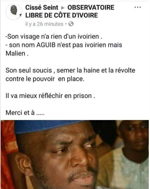Aguib Touré traité de Malien par des internautes proches du RDR