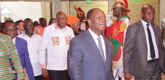 Alassane Ouattara à l'AG constitutive du RHDP unifié