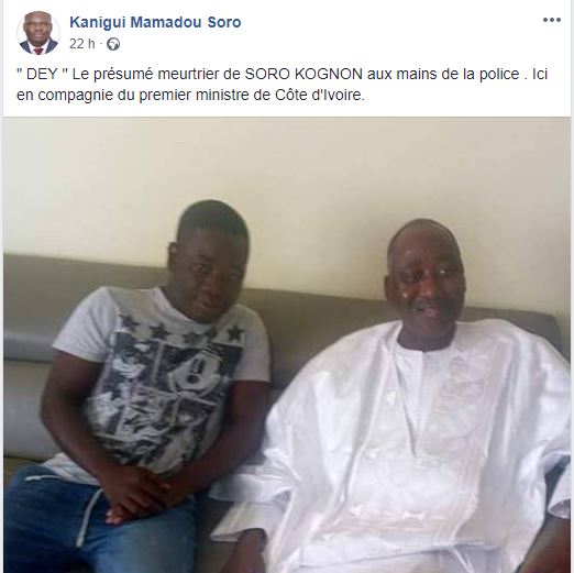 L'information de l'arrestation de DEY a été confirmée par Kanigui Soro