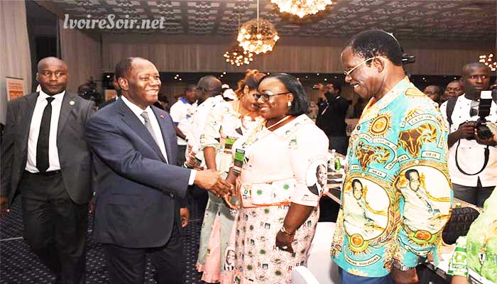 Alassane Ouattara et Anne Ouloto le 16 juillet 2018