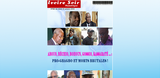 Ivoire Soir Numérique n°002 du mardi 23 octobre 2018