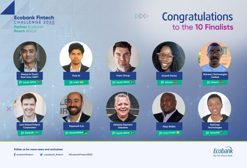 Ecobank Fintech Challenge 2020 Voici Les 10 Finalistes