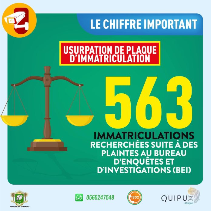 Usurpation De Plaque Dimmatriculation En C Te Divoire Plus De Plaques Recherch Es Par La