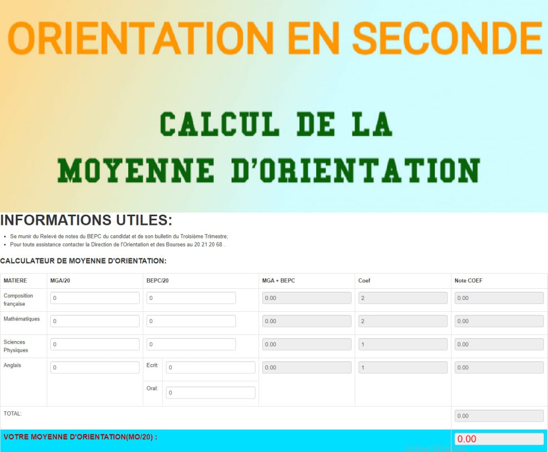 BEPC : Voici La Méthode De Calcul De La Moyenne D’orientation En ...