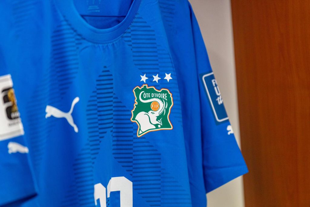 Vestiaire des Éléphants de Côte d'Ivoire avant le match contre le Kenya le 11 juin 2024