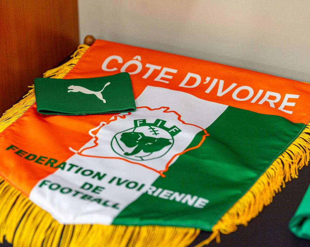Vestiaire des Éléphants de Côte d'Ivoire avant le match contre le Kenya le 11 juin 2024